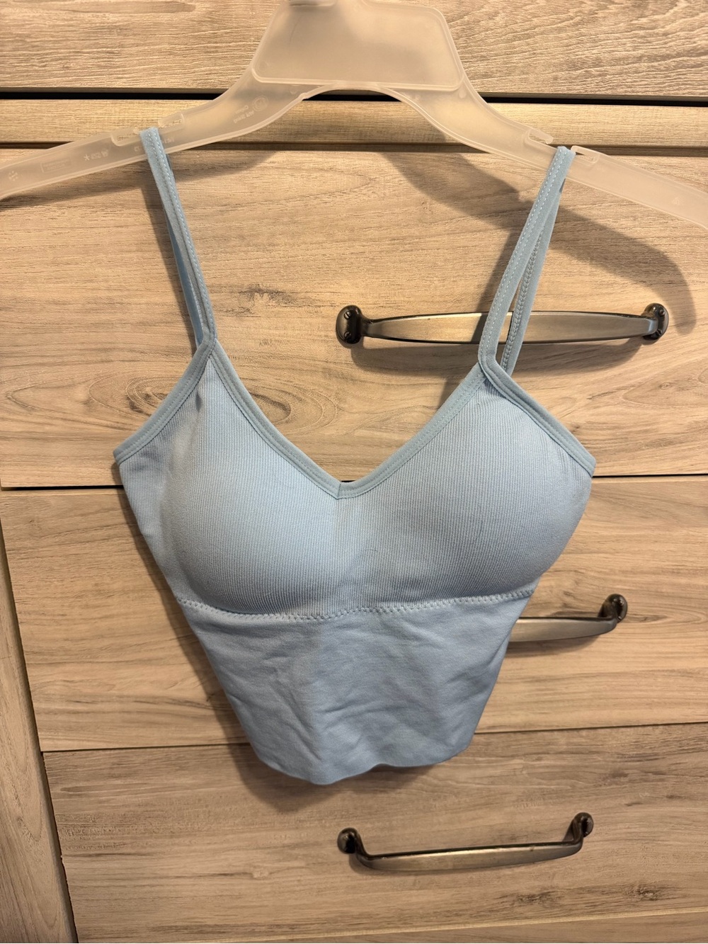 Amazon Light Blue Padded Seamless Cami Top